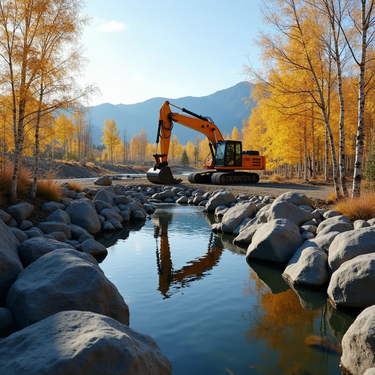 Custom Pond & Water Feature Construction in Wasilla Alaska by Norton Management Services