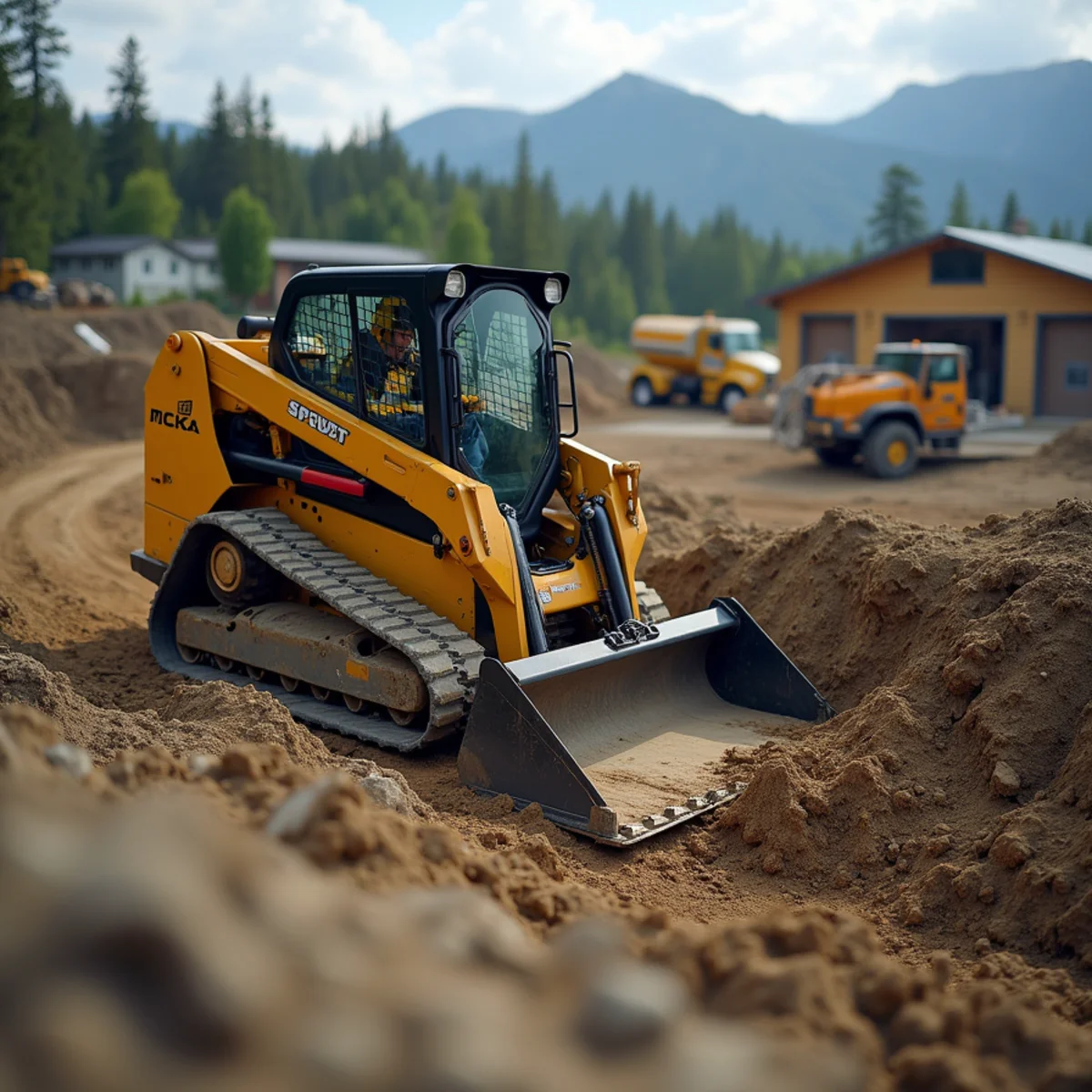 Norton Management Services field crew performing excavation & land leveling in Wasilla AK
