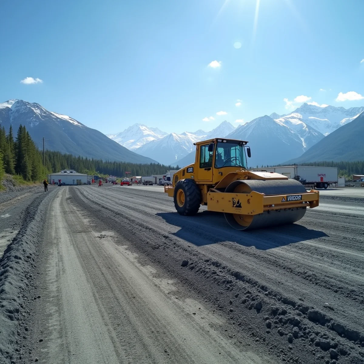 Gravel Pad & Concrete Pad Construction in Wasilla Alaska by Norton Management Services