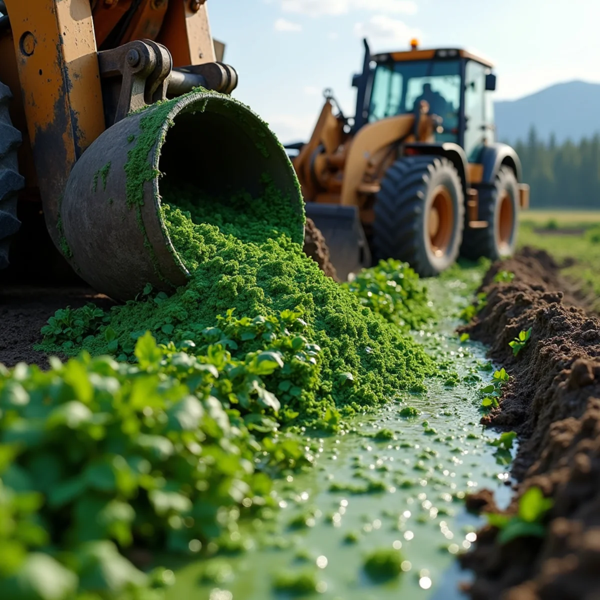 Wood fiber hydroseed mulch slurry with green moisture dye and organic tackifier