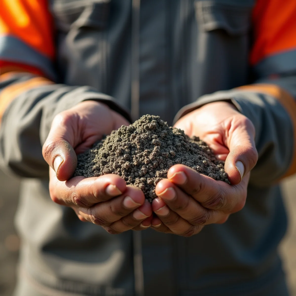 Cross-section of fine Wasilla-series volcanic ash and silt loam topsoil