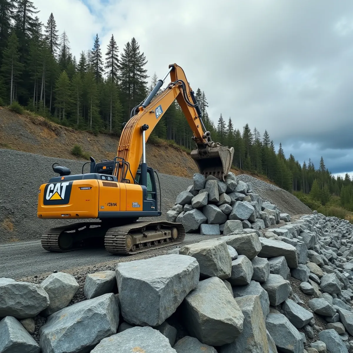 Rock Wall & Retaining Wall Construction in Wasilla Alaska by Norton Management Services