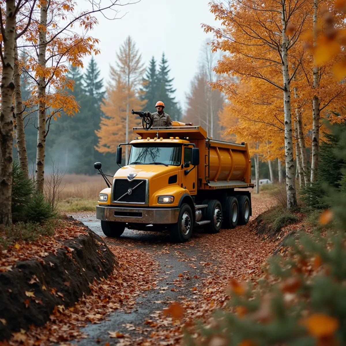Norton Management Services field crew performing seasonal spring & fall yard cleanups in Wasilla AK