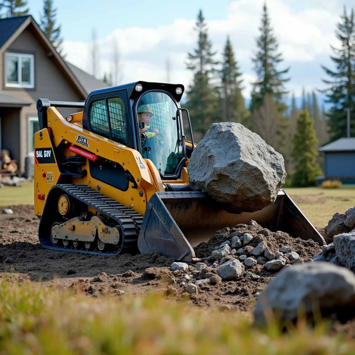 Urgent Yard Debris & Boulder Clearing in Wasilla Alaska by Norton Management Services